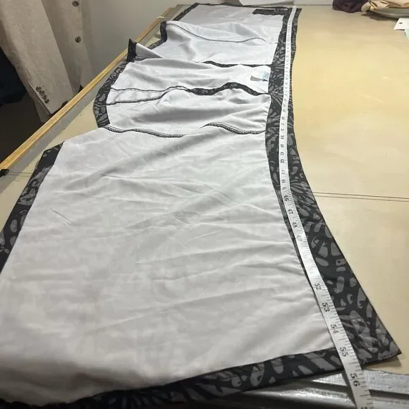 RipSkirt Hawaii Womens Wrap Skirt Size XL Length 1 Shibori Charcoal Print EUC - Picture 8 of 8